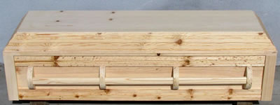 eco casket, 100% natural caskets, available in all our designs.