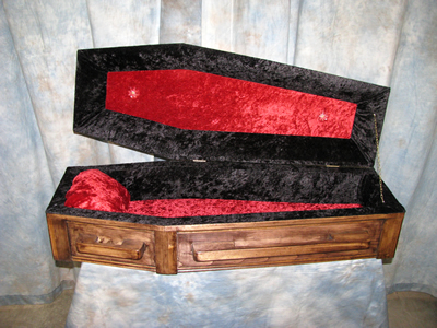 small halloween coffin pine