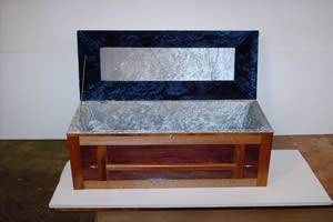 Pet Casket made from Purple Heart Wood.