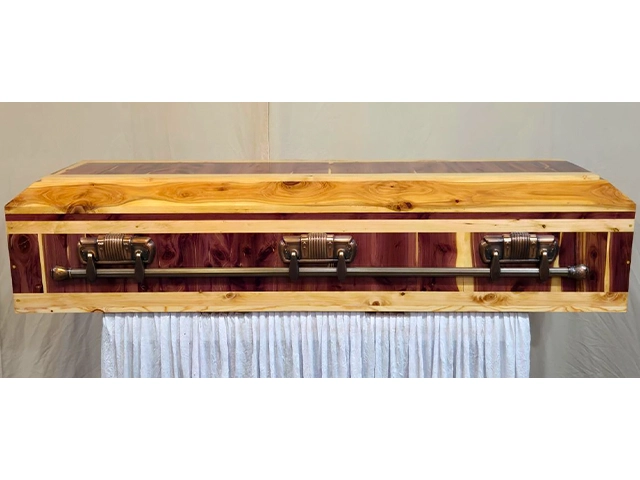Custom 3 Cedar Casket – Handmade in Oregon by Caskets by Design